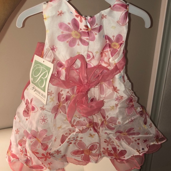 Pink and white flower dress Bonnie Jean - Picture 10 of 10